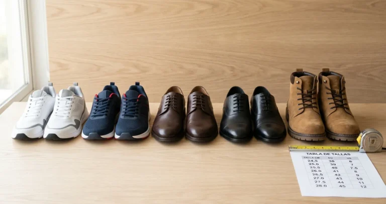 Tallas de zapatos en USA - Comparacion de calzado y cinta metrica para conversion de medidas
