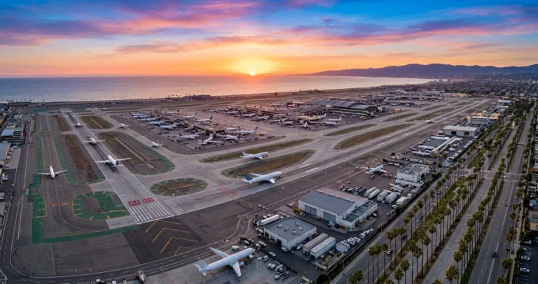 Aeropuertos en Los Ángeles California - Vista aérea del aeropuerto internacional LAX