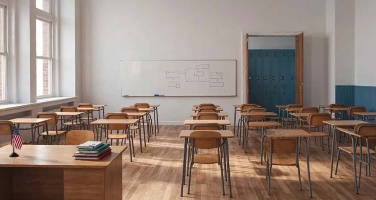 Aula de secundaria en Estados Unidos: guía de grados de estudios en USA con los 13 grados del sistema K-12, edades y equivalencias 2026