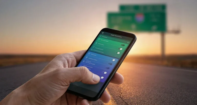 Telcel en USA 2026: smartphone con la eSIM de viaje activada y cobertura de red en Estados Unidos